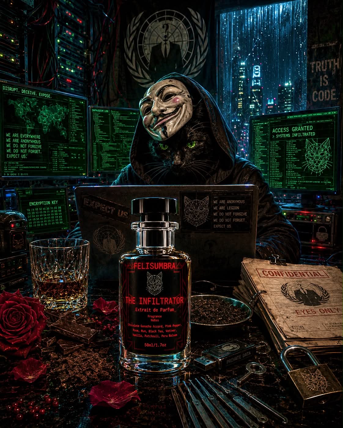 The Infiltrator - Extrait de Parfum (Chocolate Ganache • Rum • Patchouli)